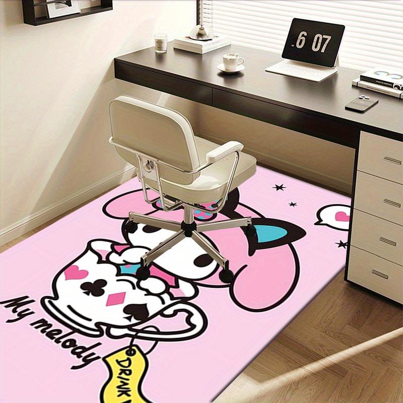 Office Rug My Melody, Drink Me Anti-Slip Rug, Machine Washable for Living Room, Bedroom, Office, Multiple Sizes, Bedroom Mat, Decorative Mat, Durable