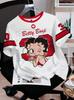2026 Cartoon duck Betty Boop  Print men Women's Short Sleeve T-Shirt Casual 3d Print Summer kids parent Sport Tops T-shirt Tee