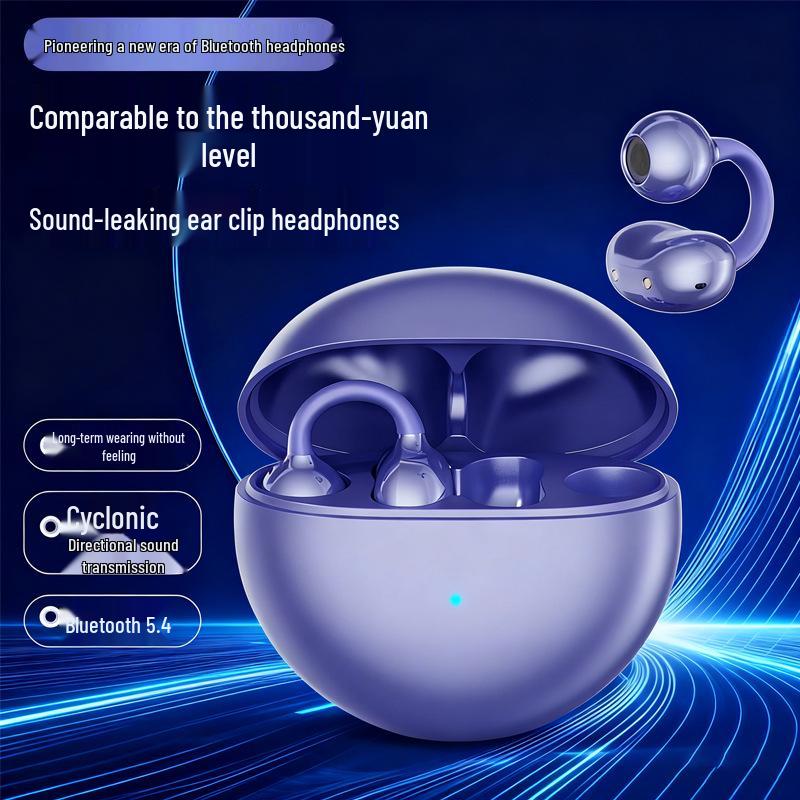 2025 Universal Bone Conduction Sports Bluetooth Earphones - Wireless Ear Clip for Men and Women