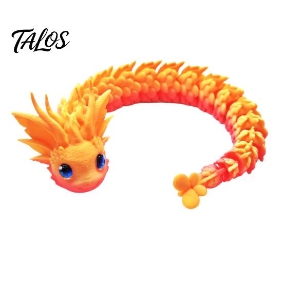 Portable Stress Relief Gadgets 3D Printed Articulated Dragon Fidget Toy, Cute Ornaments, Desk Trendy Room Decor Ornaments Toy for Adults, Fantasy