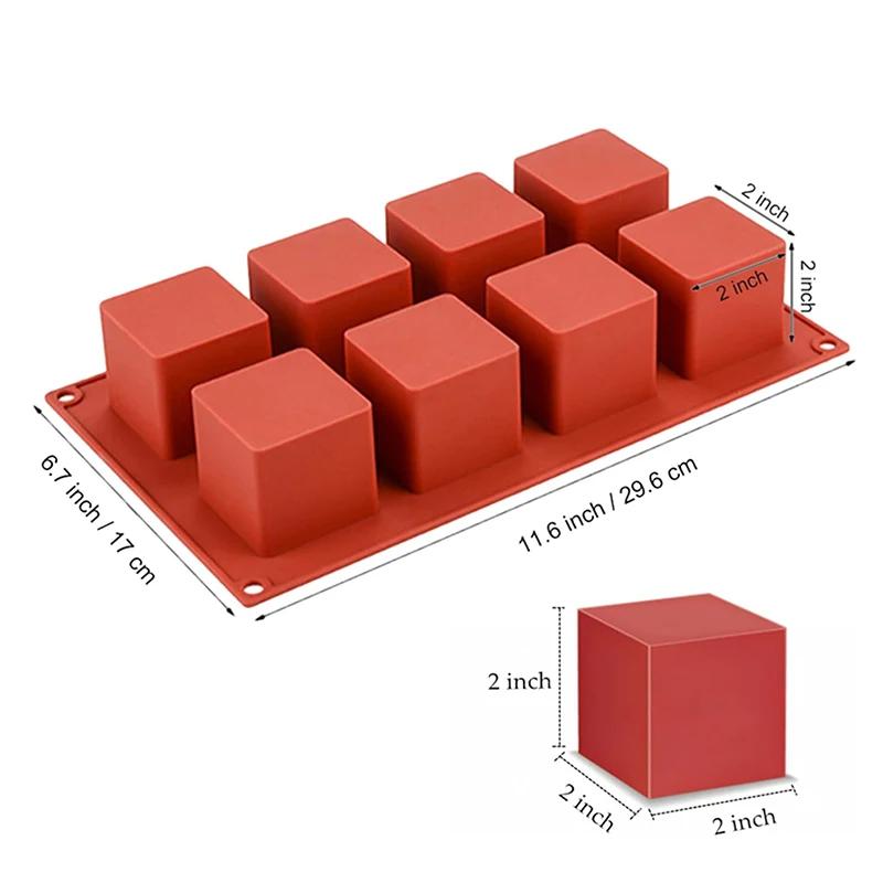 Cube Cake Silicone Mold Square Mousse Baking Tray French Dessert Chocolate Brownie Ice Cream Jelly Pastry Tools Kitchen Items