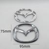 1pcs 3D for Mazda Car Front Head Hood Bonnet Emblem Rear Tail Bumper Trunk Steering Wheel Sticker Badge Decal Styling