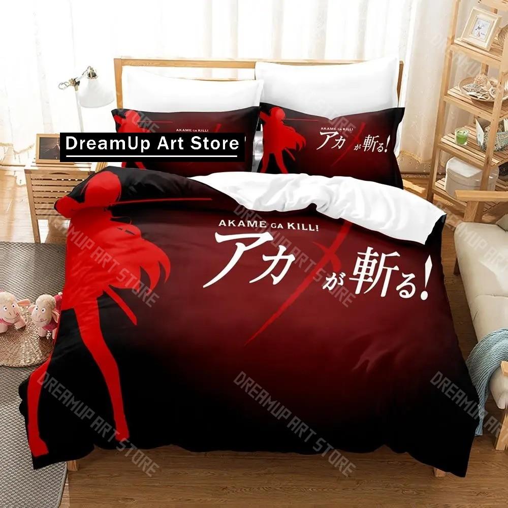 3D Printed Akame ga Kill Anime Bedding Set for Boys Girls Duvet Cover Pillowcase Twin Queen King Full Single Double Sizes