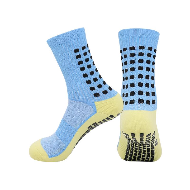 

Temu Non-slip Breathable Running Socks: Wear-resistant, Shock Absorbing, Sweat-wicking, with Anti-slip Dots for Football L size one size 39-44