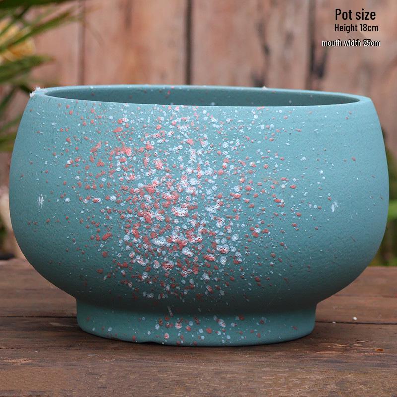 Extra Large Ceramic Bonsai Pot with Wide Caliber, Coarse Pottery for Succulents and Bougainvillea.