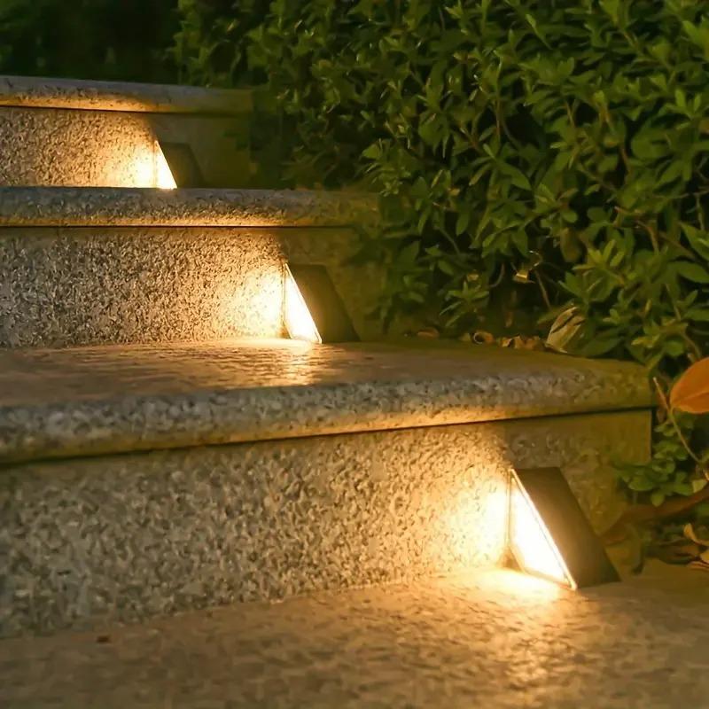 LED Step Lamp Stair Light Outdoor Waterproof Solar Powered Decor Lighting Garden Decoration Step Deck Path Fence 1~8pcs