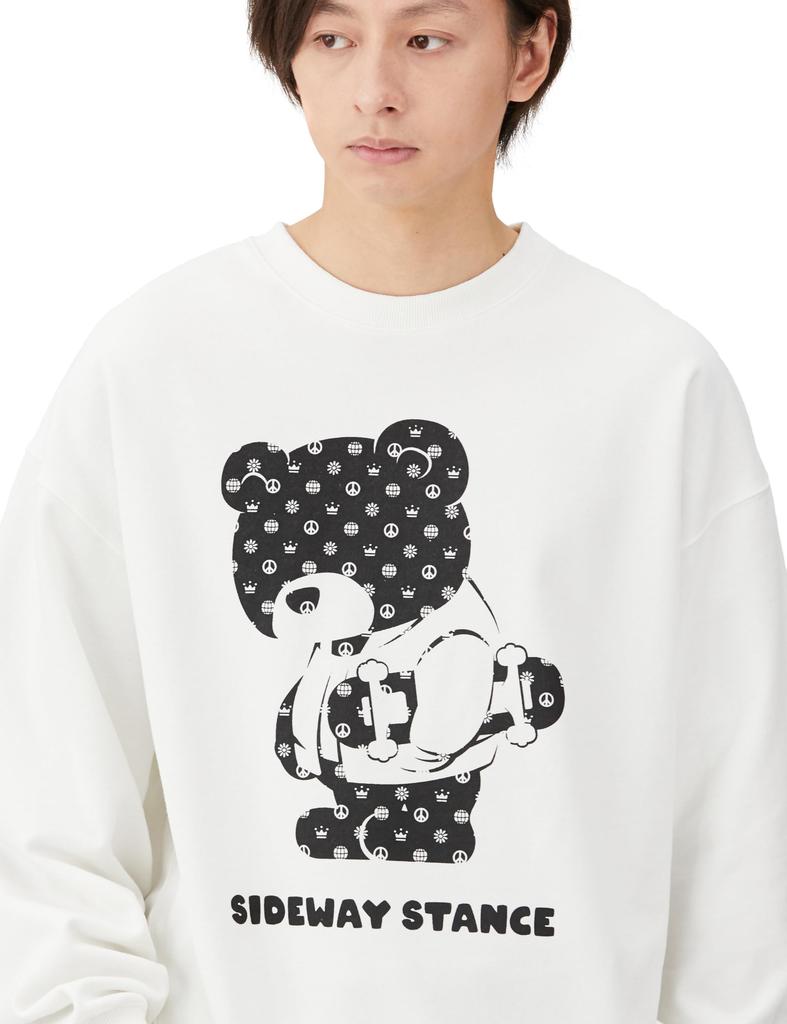 [IMPROVES] [SIDEWAYSTANCE] Monogram Bear Fleece Sweatshirt
