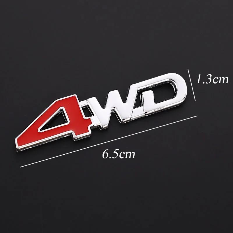 1PC Auto Car 3D Metal Sticker 4WD 4X4 For Honda Civic Accord Fit Subaru Impreza Forester XV Nissan Qashqai Juke Tiida ED4