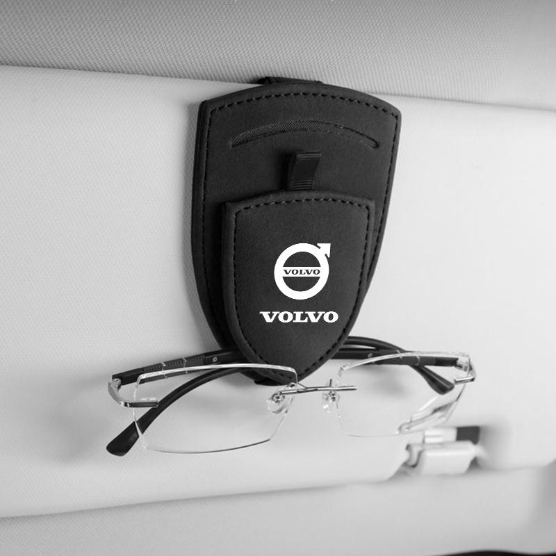 Car Glasses Clip Sun Visor Storage Clamp Ticket Card For Volvo XC60 V50 V40 XC90 S60 S40 C70 V90 V60 EX90 S90 XC40 C40 Accessory