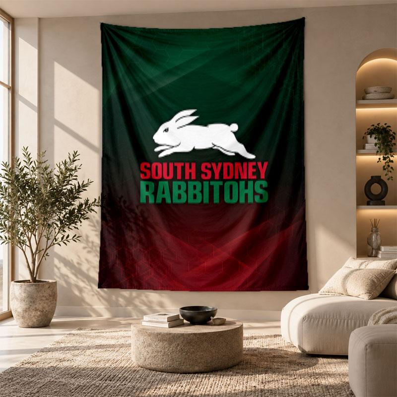 Decorative Tapestry,South Sydney Rabbitohs Printed Wall Art, Lightweight Wall Hanging For Bedroom Background