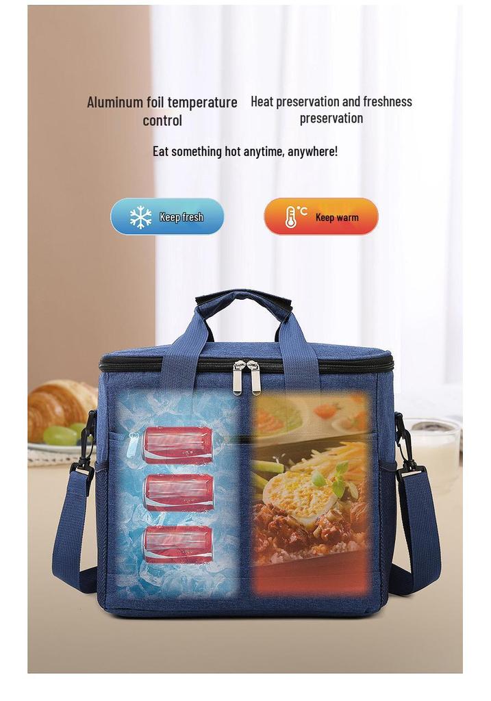 33L Insulated Picnic Bag: Waterproof, Thickened Aluminum Foil, Single Shoulder Crossbody, Outdoor Lunch Carrier