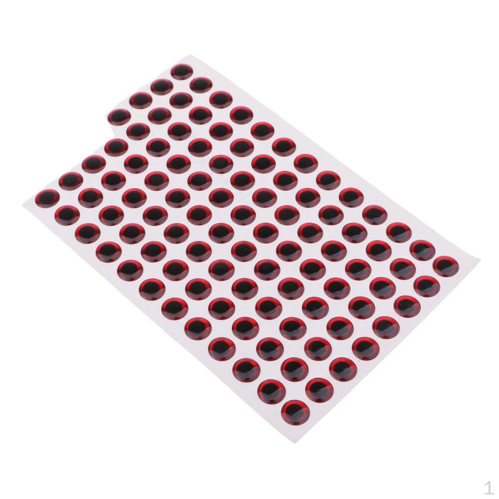 100 12mm 3D Holographic Eyes Fly Tying