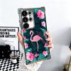 Pink Red Dreamy Flamingo Plating Phone Case For Samsung Galaxy S24 S25 FE S26 Edge S23 Ultra S22 S21 Plus S20 Anti-Fall Airabag