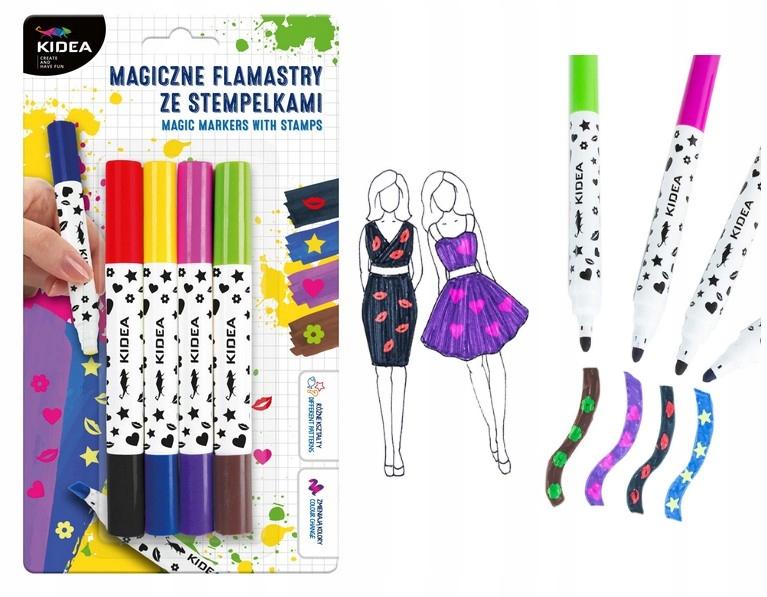 MAGICZNE FLAMASTRY ZE STEMPELKAMI KIDEA 6790