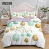 Easter Egg Duvet Cover Set Cartoon Cute Egg Bedding Set Happy Easter Theme Comforter Cover for Kids Teens Microfiber Bedclothes