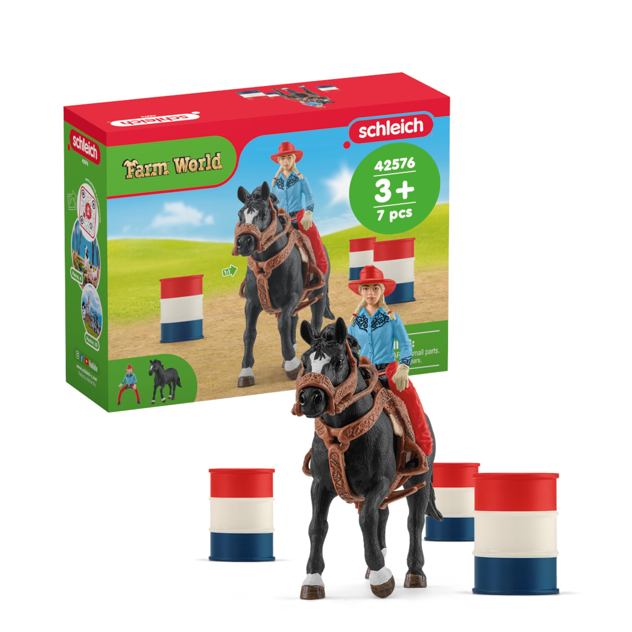Schleich Мир Фермы Баррел-рейсинг 42576