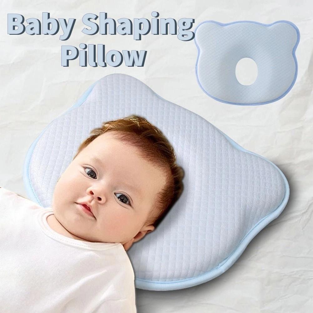 Cute Baby Shaping Pillow Breathable Baby Head Cushion Baby Bear Shaped Headrest Sleep Improvement