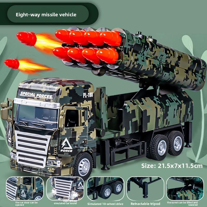 Игрушечная модель военной машины со звуком и светом ракетной установки для мальчиков и коллекционеров