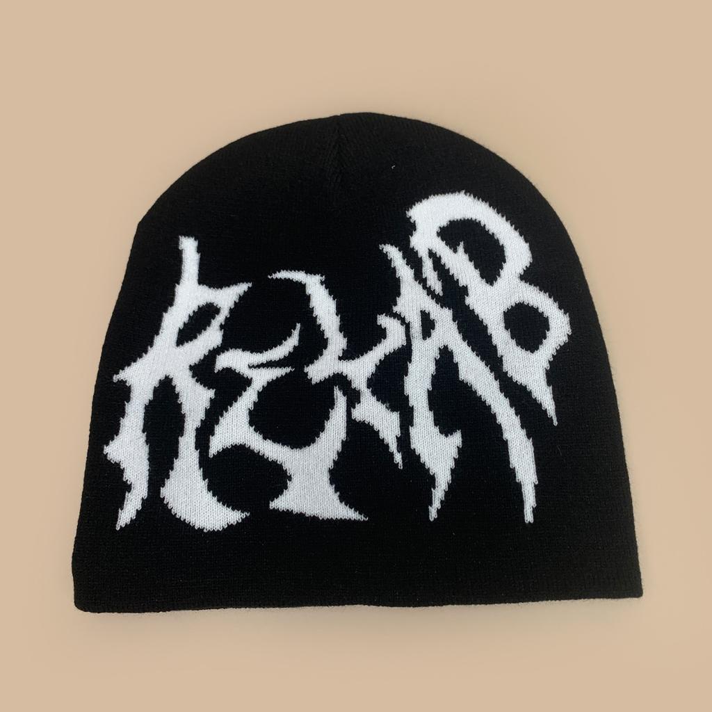 Autumn And Winter American Street Personalized Letter Jacquard Knitted Hat Men And Women Warm Design Cold Hat Pullover Hat