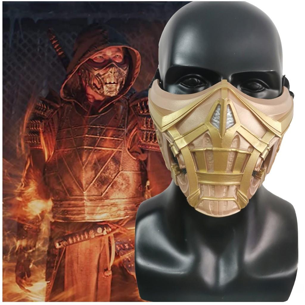 Mortal Kombat Scorpion Latex Half Face Mask For Halloween Costume And Cosplay