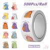 500Pcs/Roll Macaron Color Baby Dinosaurs - Teacher Encouragement Kids Rewards Stickers - DIY Scrapbooks Album Decor Sealing Label Decals