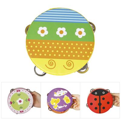 6" Elde Taşınabilir Tef El Davulu Percussion 4 Set Jingle'lı Çocuklar İçin
