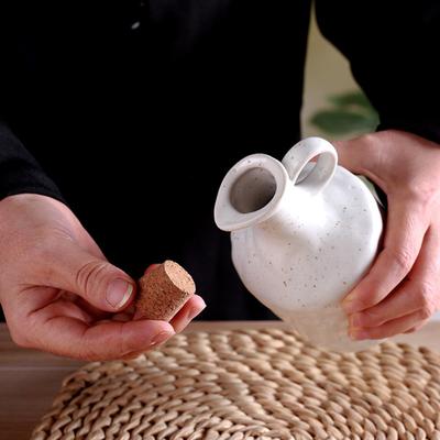 Household Ceramic Nordic Style Oil Pot 400ml Vintage Vinegar Pot Irregular Leak-proof Soy Sauce Bottle Cooking