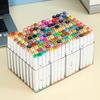 Mark Pen Storage Box Acrilico trasparente Doppio strato 18 scomparti Desktop Art Marker Pen Matita Divisore Organizzatore Forniture per la casa