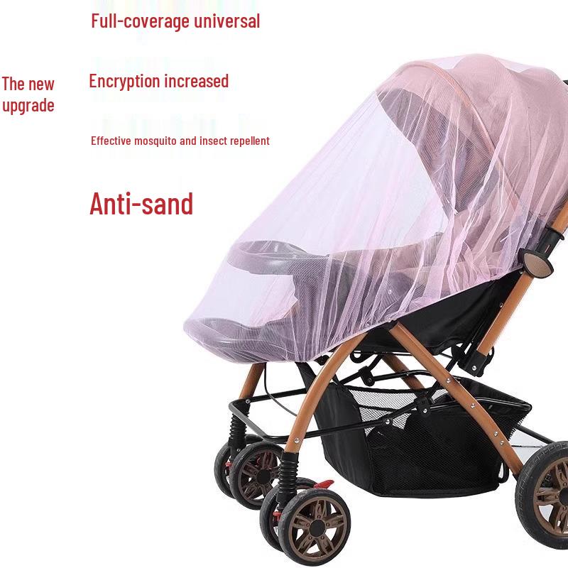 Universal Full Coverage Baby Stroller Mosquito Net with Enlarged Encrypted Mesh