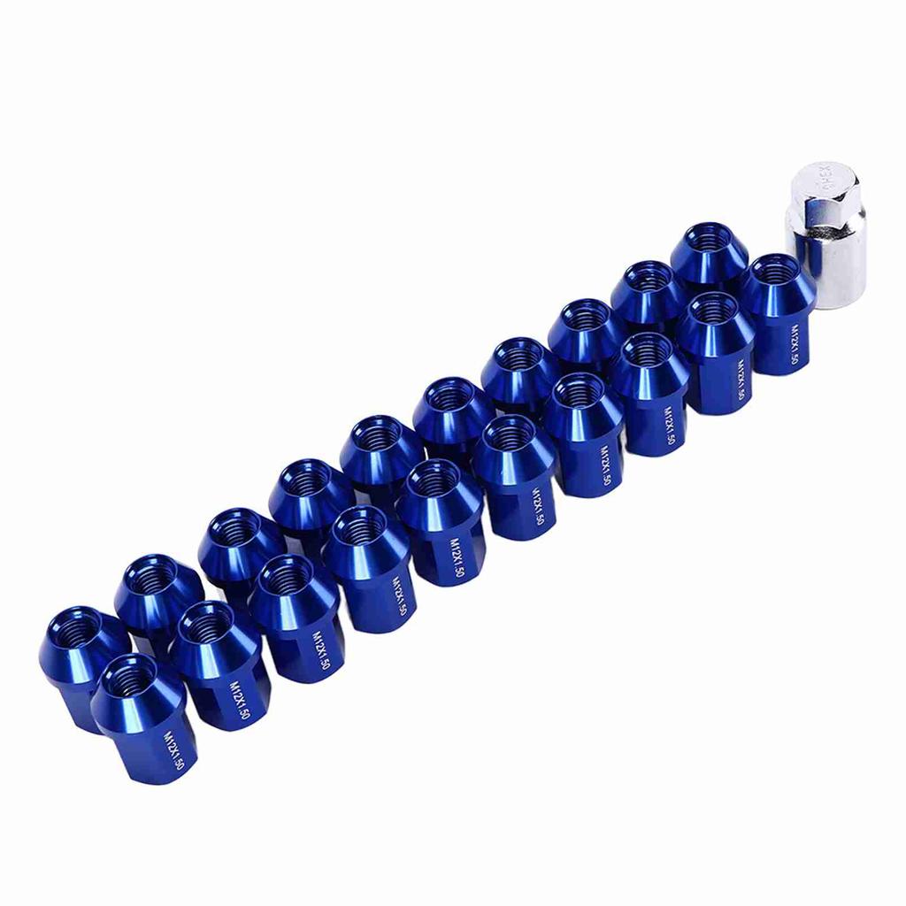 20pcs M12x1.5 Wheel Lug Nuts 35mm 6061 Aluminum Alloy Closed End Replacement for Chevrolet Camaro 1983‑2002