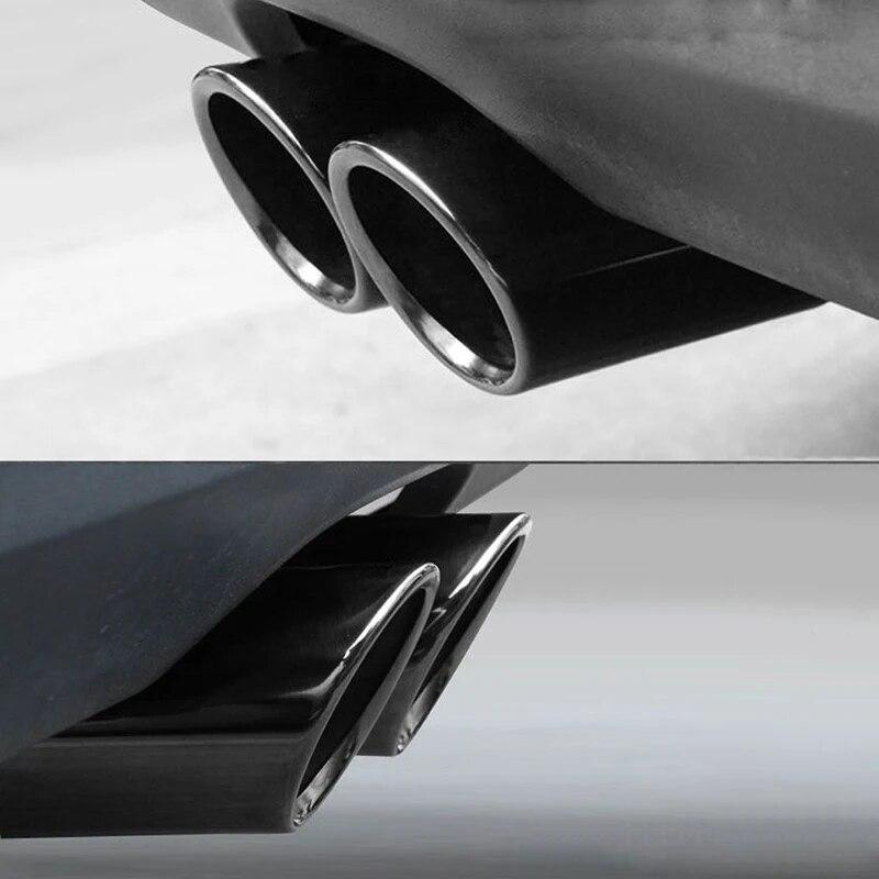 2Pcs 70mm Car Exhaust Muffler Tip Cover For BMW F30 2013-2018 E92 E90 3 Series GT 325i 328i Stainless Steel Accessories