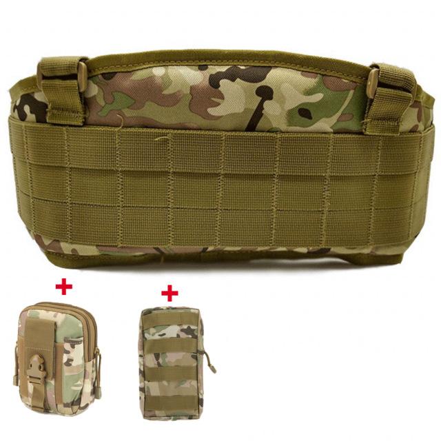 Army Military Tactical Molle Belt Special 1000D Nylon Paintball Battle Convenient Combat Girdle H-shaped Adjustable Soft Padded