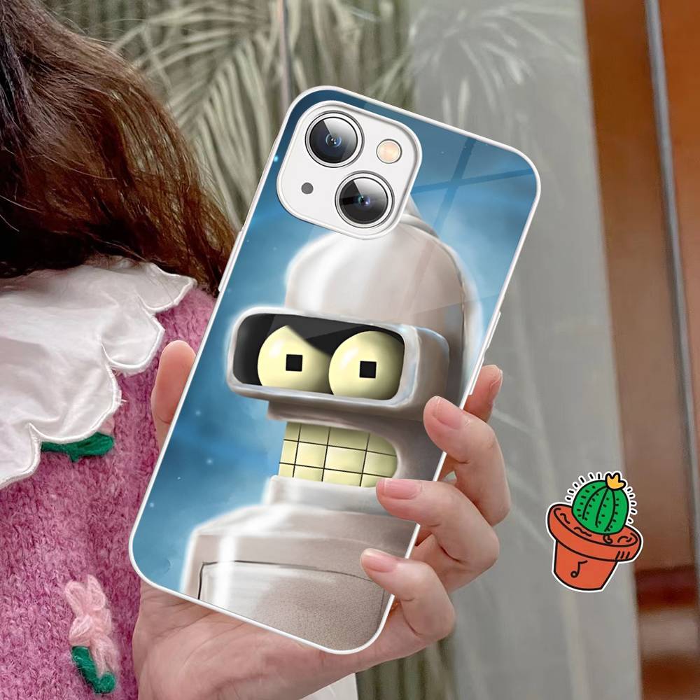 

Забавный робот B-Benders Чехол для телефона Закаленное стекло Для iphone 14 13 12 11 Pro Mini XS MAX 14Plus X XS XR Fundas iphone 11