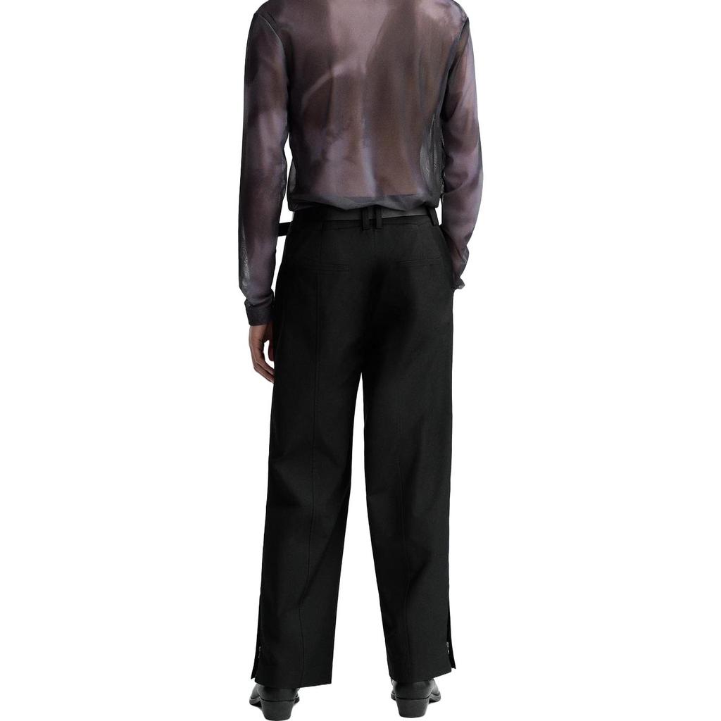 ZARA Casual Pants Men's Black Moderate Wide Leg Pants 05320303800-33