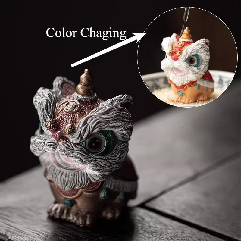 

Creative Colour-Changing Tea Pet Chinese Lion Dance Prosperity Desktop Ornament Home Tea Ceremony Accessories