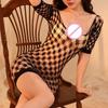 Sexy Lingerie Dress Fishnet Bodystocking Women Open Crotch Sex Underwear Erotic Bodysuit Exotic Babydolls Crotchless Dresses