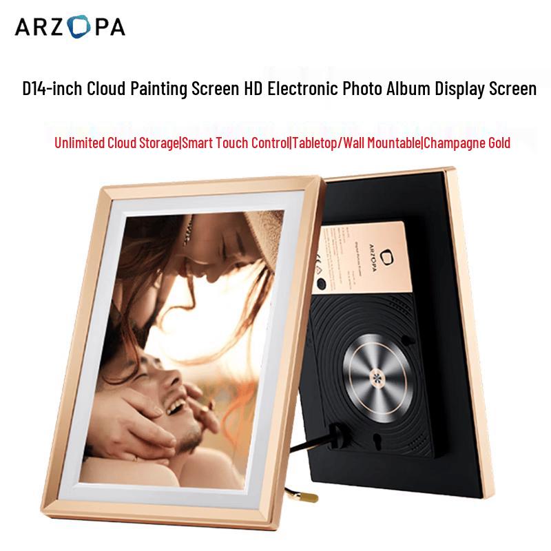 ARZOPA D14 14-дюймовая умная цифровая фоторамка Cloud, штепсель CN (адаптер в комплекте)