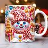 3D Christmas Christmas Ceramic Coffee Mug Tea Cup Snowman Christmas Hat Mug