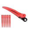 6Pcs Hair Styling Clip Hair Perming Dyeing Sectioning Duckbill Clip for Barber Hair SalonRed