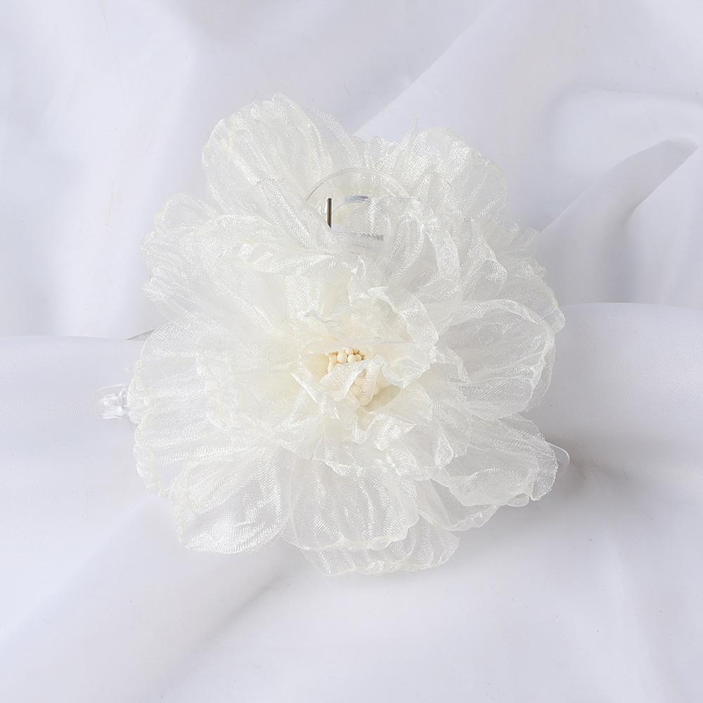New Organza Flower Big Hair Claws Clips Women Girls Spring Chiffon Barrette Hair Clamps Elegant Ponytail Holder Hair Accessories