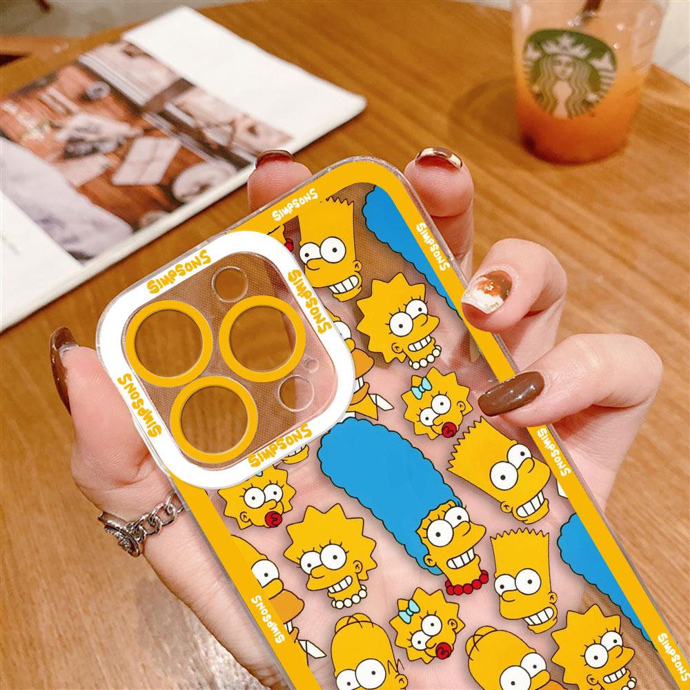 Funny The S-Simpsons Cover Clear Phone Case For iPhone Apple 16E 16 15 14 12 13 11 Pro 8 7 SE Plus X XR XS Max TPU Case Shell
