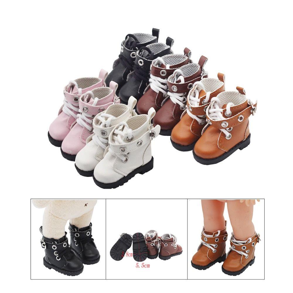 1 Paar leichte Puppen-PU-Lederschuhe PU-Leder 20cm Puppen-Lederstiefel DIY-Puppe