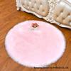 Thickened Round White Imitation Wool Carpet for Children's Bedroom and Living Room