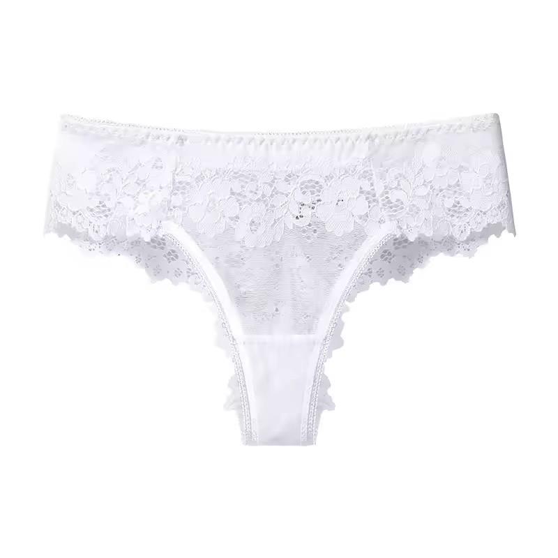 Lace Thong Women Lace Low Waist Panties Sexy Transparent Underwear Ladies Briefs Lingere Panty Underware Womens Lingerie