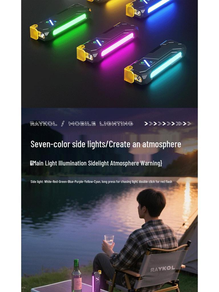 Ultra-thin Tactical Flashlight: Multifunctional, High-Intensity, Magnetic with Back Clip, Colorful High-Endurance Work Light.