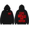 Rapper RVFV STAY OUT OF THE WATER Letters Graphic Hoodies Men Women Clothing Hip Hop Classic Pop Music Casual Hooded Sweatshirts