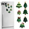 Holiday Fridge Decorations 7Pcs/Set Mini Christmas Tree Refrigerator Magnet, Xmas Shape Magnets Decorative Magnet for Whiteboard Locker Door