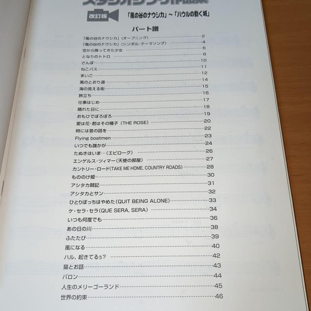 [USED] Beautiful Flute Repertoire Studio Ghibli Works Collection Revised Edition Nausicaä of the Valley of the Wind