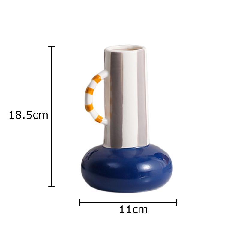 

Creative Patchwork Color Ceramic Vase Minimalist Plant Pots Table Decoration Flower Arrangement Floral Vase Room Aesthetic Decor