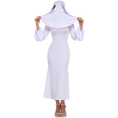Ghost Girl Cos Suit Apricot Lady Cute Ghost Dress Female Cospay Halloween Stage Costume